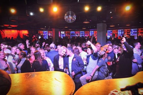 Only the disco ball is safe from all of the #singing #dancing and #howling that will be happening tonight. 😆👏😂 . . . #howlatthemoon #wolfpack #livemusic #drinks #happyhour #party #discoball #saturday #letsparty
