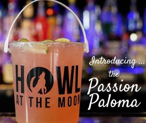 Say hello to the newest Howl party drink! Our menu drops on July 2nd - make sure to stop by and try the cocktail that has us swooning for citrus! 💖 @qdrinks @monin_usa . . . #howlatthemoon #menulaunch #cocktails #partydrinks #wolfpack #grapefruit #qdrinks #tequila #passonfriot #monin #paloma #passionpaloma