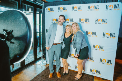 step and repeat at networking event