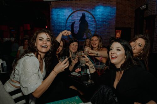 San Antonio bachelorette party with table reservation and shots