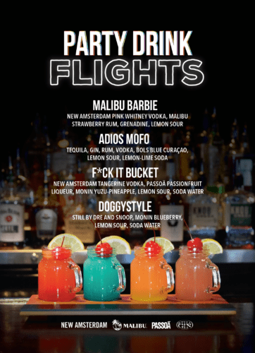 Party Flight Drink Menu