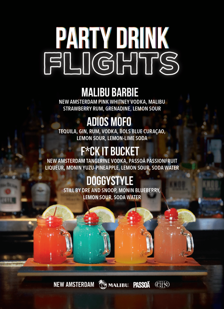 Party Flight Drink Menu
