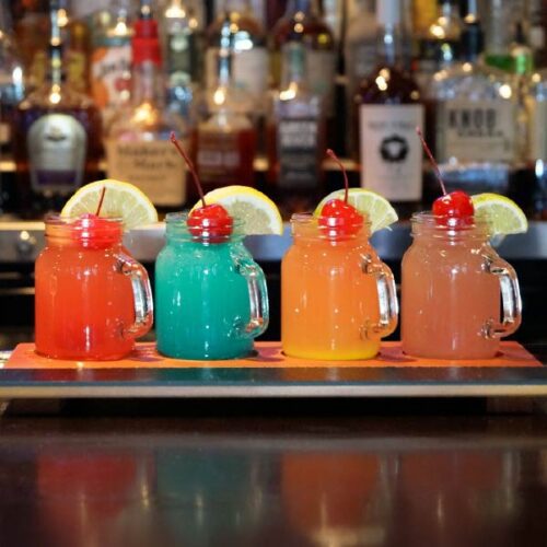 party drink cocktail flights